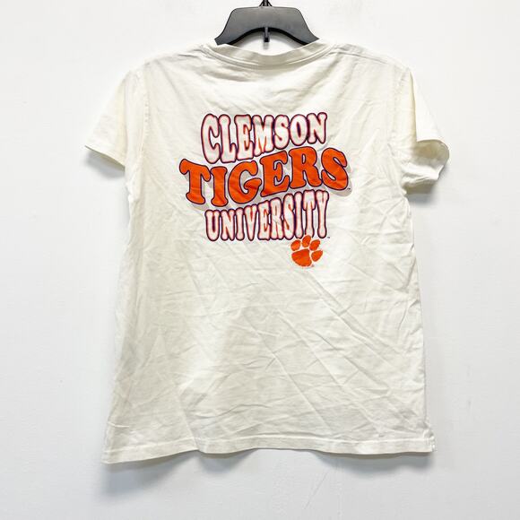 Rivalry Threads 91 Women's NCAA Clemson Tigers High Low Cotton T Shirt White S - Picture 2 of 5